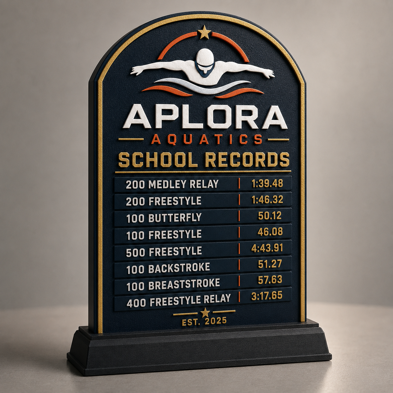 Custom sports plaque